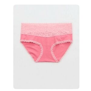 NWT Aerie Superchill Vintage Lace Cotton Boybrief Panty